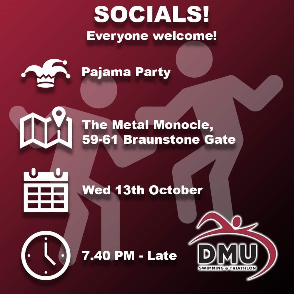 See you next Wednesday! #social #swimming #dmu #dmufreshers