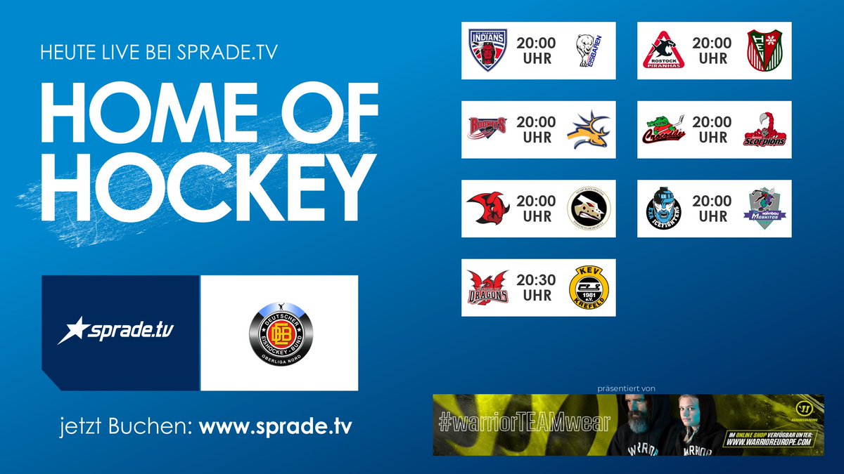 SpradeTV's tweet image. Heute gibt es wieder alle Spiele der Deutscher Eishockey-Bund  Oberliga-Nord LIVE bei uns.
