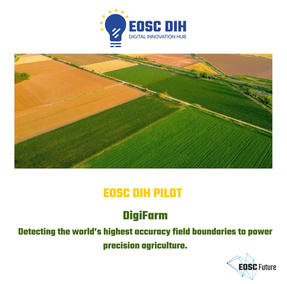 EOSC_DIH's tweet photo. We're proud to present our onboarding pilots !
#digifarm wants to detect most accurate field boundaries and seeded acres, in order to power precision agriculture.
https://t.co/rbSzkaI7dR
@EOSCFuture
@articonf
#EGIACE
#eosc #innovation #startups #sme #industry https://t.co/9TtL7jaN9x