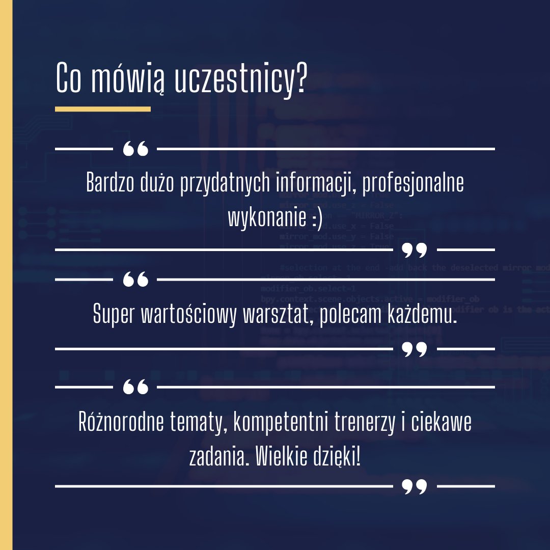 softskilledlaprogramistow.pl to warsztaty, na których pod okiem ekspertów, intensywnie trenujemy kompetencje miękkie przydatne w pracy programisty/tki.
Już w listopadzie 2. edycja, tymczasem co mówią uczestnicy 1. edycji?
#softskille #ittz #IT #programista #programistka #szkolenie