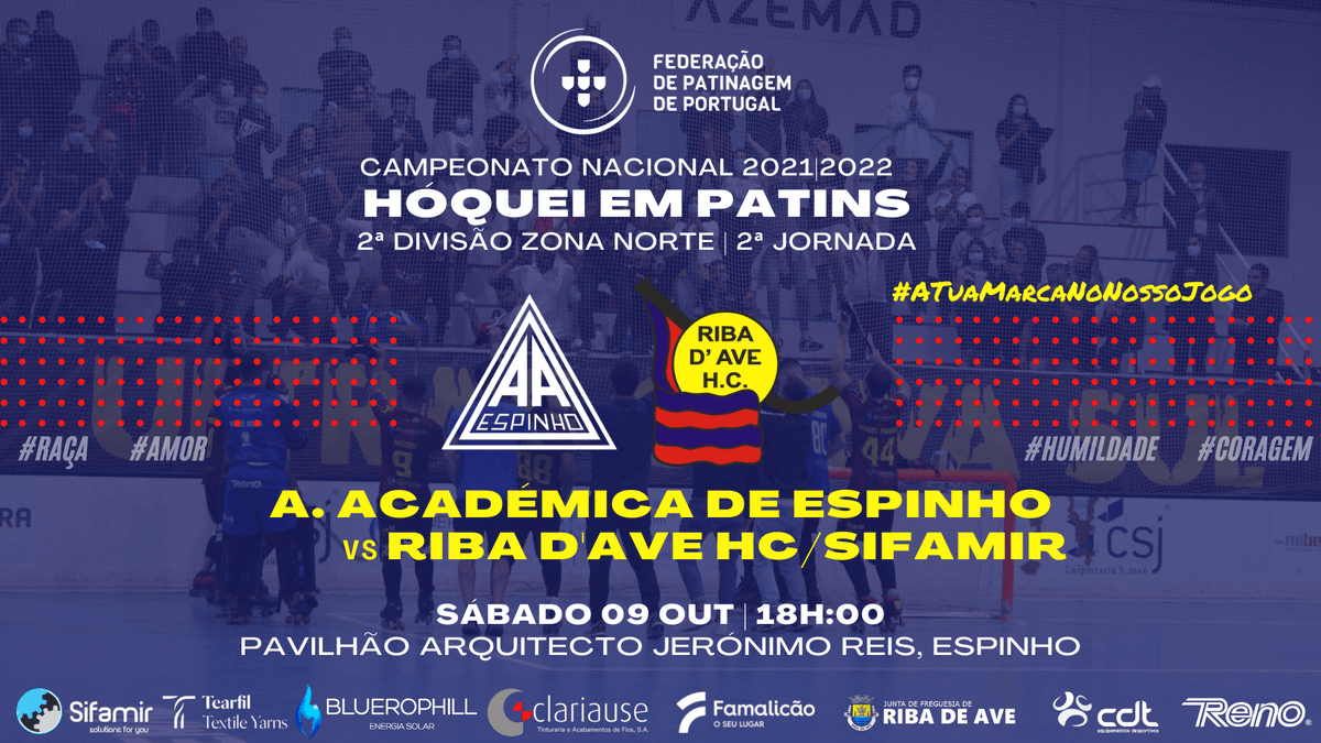 RibadAveHC's tweet photo. Este Sábado temos deslocação a Espinho para a 2ª jornada do #CN2DZN 2021/22! Força equipa! Força #RAHC!! https://t.co/hgfPFbvSeF