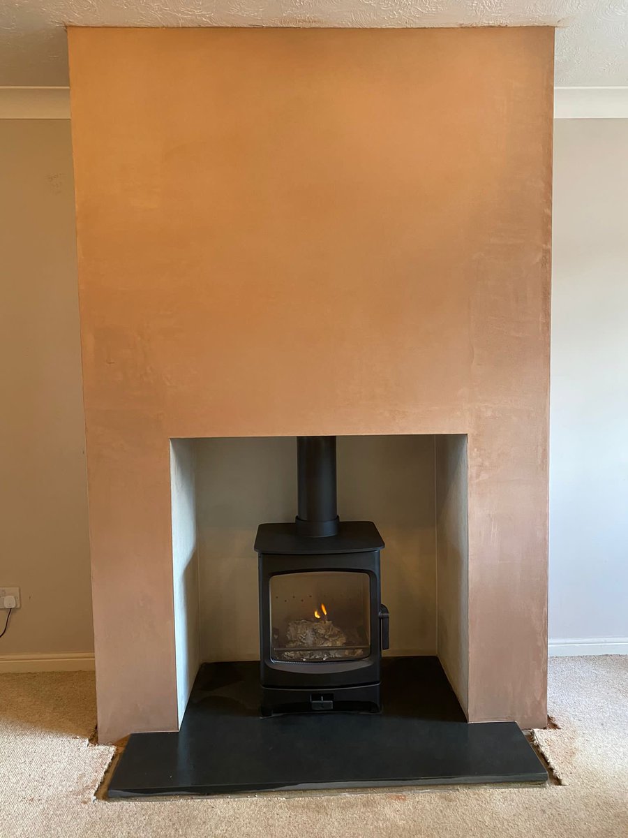 Don’t ever let it be said that our teams don’t love a project!

This false fireplace has been built from scratch to the customer’s spec. 

A Charnwood Aire 5 was then fitted into the completed fireplace we built, with Specflue Twin wall flue system &amp; new hearth in Exminster