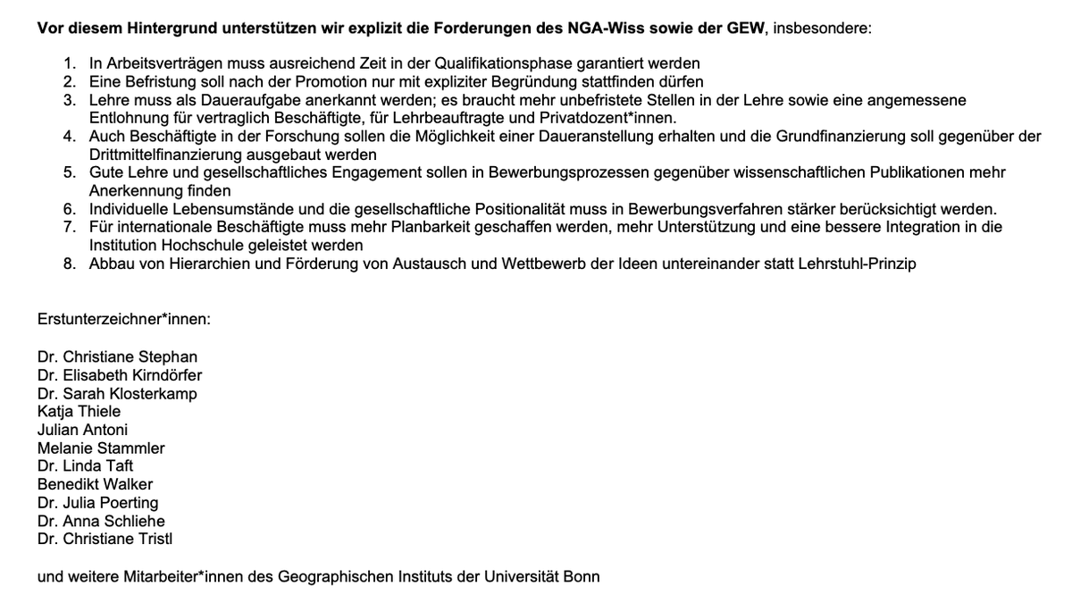 urbanout_in's tweet photo. Je mehr Kolleg*innen der #GeoWoche2021 den öffentlichen Brief von Mitarbeiter*innen des @GIUB_Research für bessere Arbeitsbedingungen (siehe oben) teilen, sich solidarisieren (oder eigene schreiben), desto eher können wir sagen #IchbinnichtmehrHanna. 
#IchBinHanna #frististfrust https://t.co/19EVHq1SQH