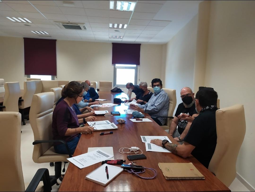 @ugtserviciospublicos enseñanza, el Secretario del Sector de Enseñanza (Heraclio A Rodríguez) en la Universidad de Jaén con los/as compañeros/as de UGT,  preparando el programa electoral del Personal Docente Investigador