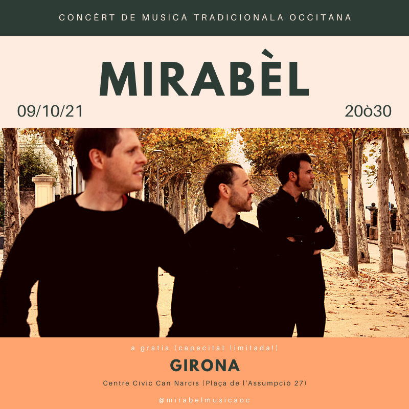 MirabelMusicaOc's tweet photo. Mirabèl - Propers concerts i activitats - https://t.co/q2zH8cehnb https://t.co/BCJAMeiODK