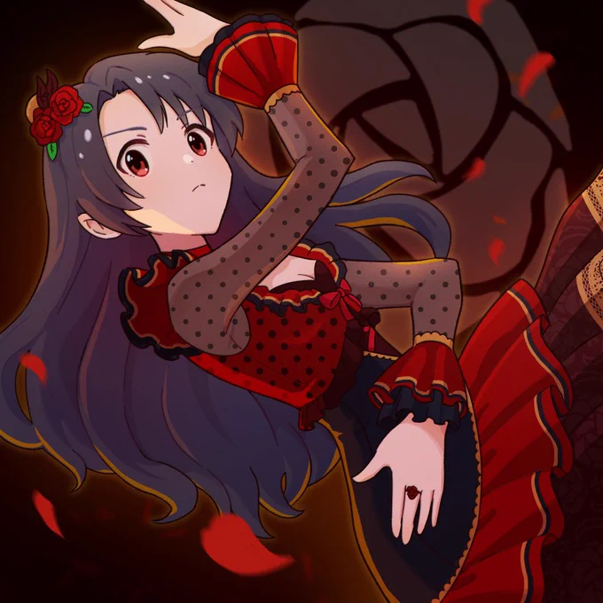 深紅のパシオン紗代子ちゃん。
chicAAmorも全員描きたいぞー!情熱!
#アイマス #ミリシタ #高山紗代子 