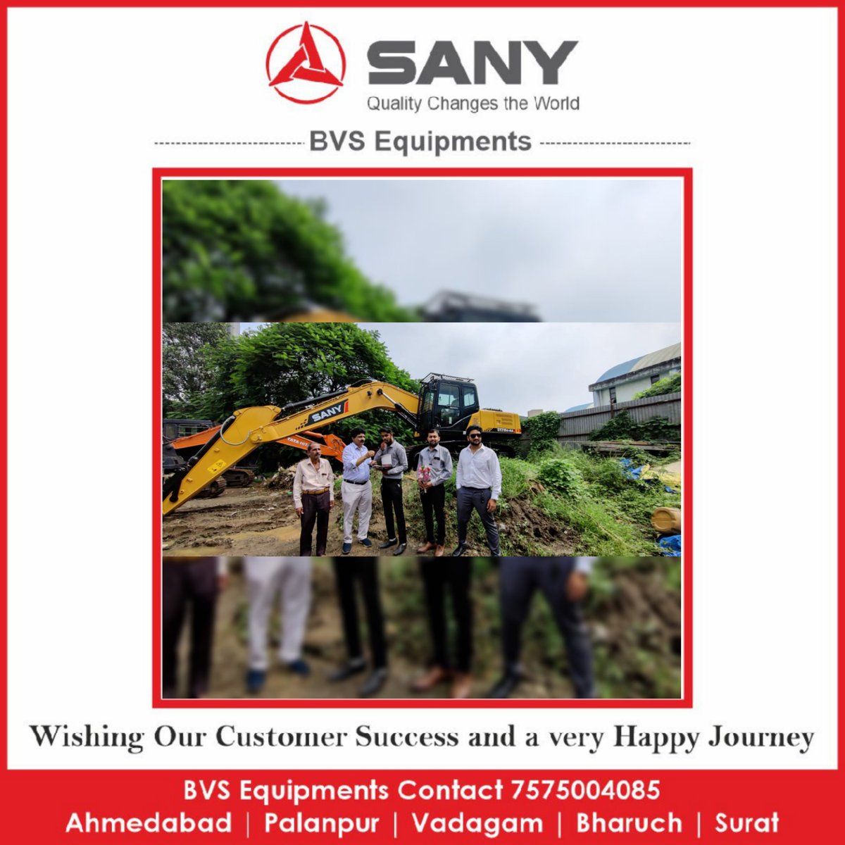 bvs_equipments's tweet photo. 🔑key Hand over ceremony and sweet distribution of SY210C-9, 
In South Gujarat

#SanyIndia #SanyExcavator #BVSEquipments #BVS #NorthGujarat #SouthGujarat #vocalforlocal #makeinindia #punemanufacturing https://t.co/DhFMjOQwYn