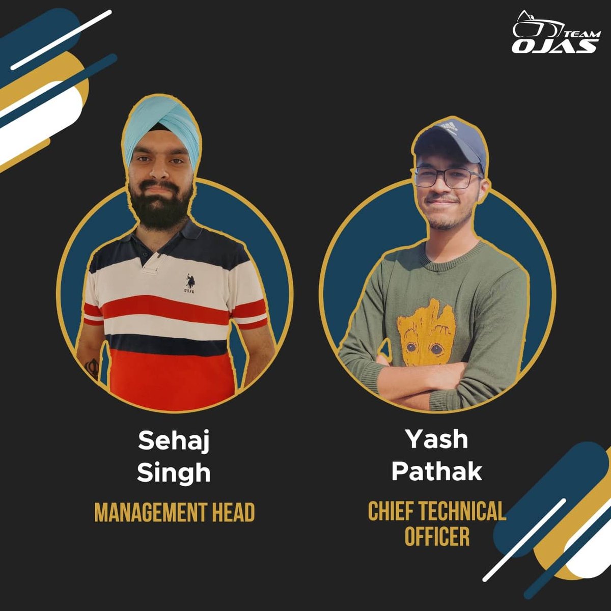 ojasracing's tweet photo. "Innovation distinguishes a leader from a follower"

Upholding this quote, Team Ojas proudly presents the Board for the season 2021-2022. A group of individuals to inspire, motivate and lead the team to success.

#wespeakelectric #itselectrifying #board21✌️ https://t.co/v5GLYHIlgu