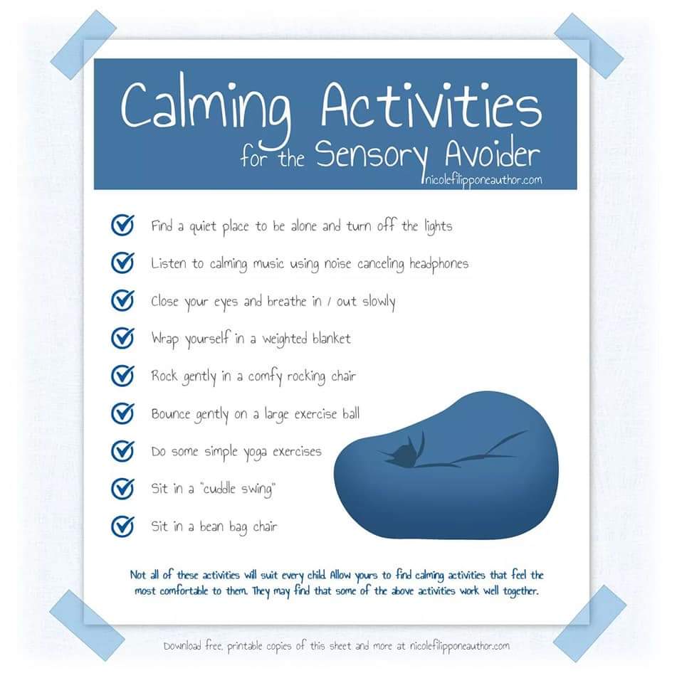 SENDconsultant's tweet photo. Calming Activities.
Great as part of everyday classroom activity or as part of an EHCP.
#SENDaction #SENDjustice #fixSEND #SENDvoices #EHCP #SEND #SEN https://t.co/ci7KsiesZO