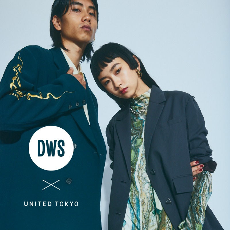 【全品送料無料】 TOKYO UNITED DWSコラボ ベージュ マーブルワンピース トップス