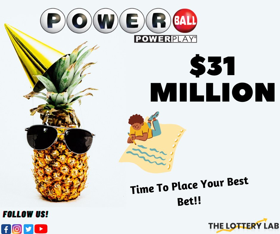 The $31 Million Powerball Jackpot Is On It's Way To Soar High!
 Tap here > https://t.co/ncsfRgFN58
And know the details on how to play and win the multi-state Powerball lottery!

#thelotterylab #lotto #jackpot #win #USA #lottery #megamillions #powerball #vibe #numbers #money https://t.co/U9lQHQyD4J