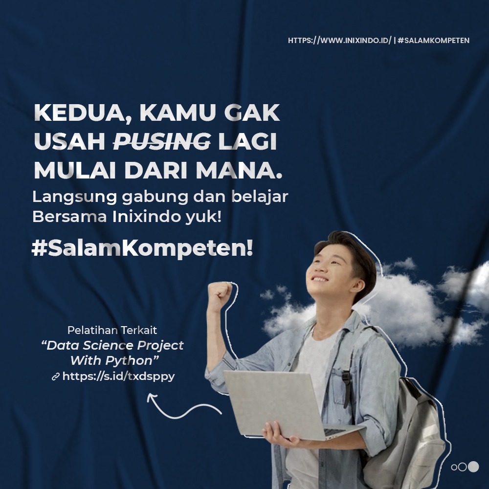 inixindo_id's tweet photo. Kamu perlu mempersiapkan dirimu! Tapi, masih bingung ya mau mulai dari mana? Yaudah, gak usah bingung lagi ya! Kami, akan membantu solusi masalah kamu lho!
#inixindojakarta #trainingit #sertifikasi #certificate #trainingkomputer #datascience #python #salamkompeten https://t.co/xnhrzEJumx