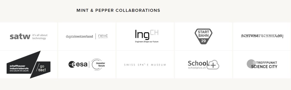 With mint &amp; pepper, children and teenagers discover the fascinating world of #stem .

We are amazed that <a href="/esa/">European Space Agency</a> investor forum is mentiod as one of mint &amp; pepper collaborationsHandshake .
#educationWoman student, because it matters!

mintpepper.ch/en/about-us