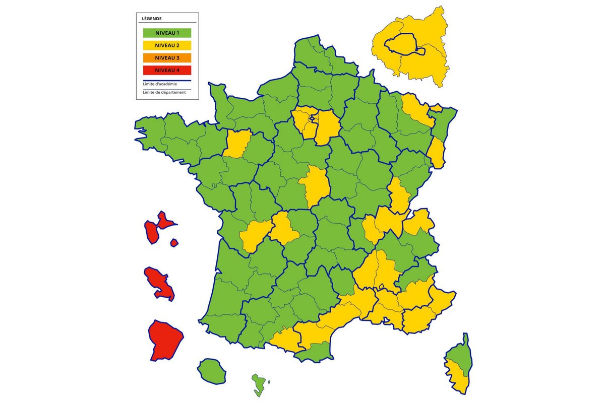 #COVID19  : A partir du 11 octobre 2021, le protocole sanitaire de niveau 1 sera applicable dans le Puy-de-Dôme
ac-clermont.fr/actualite/situ… <a href="/DSDEN_63/">DSDEN 63</a>