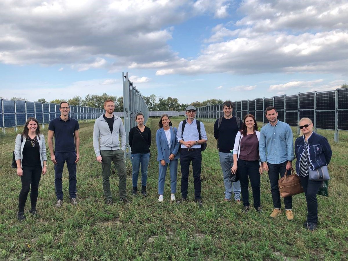 Mit der @BMKlimaschutz Abteilung VI/5 auf Besichtigungstour und Schafaufspürung bei unserer #Agrarphotovoltaik Anlage... Vielen Dank für den Besuch! ☀️ 🐑