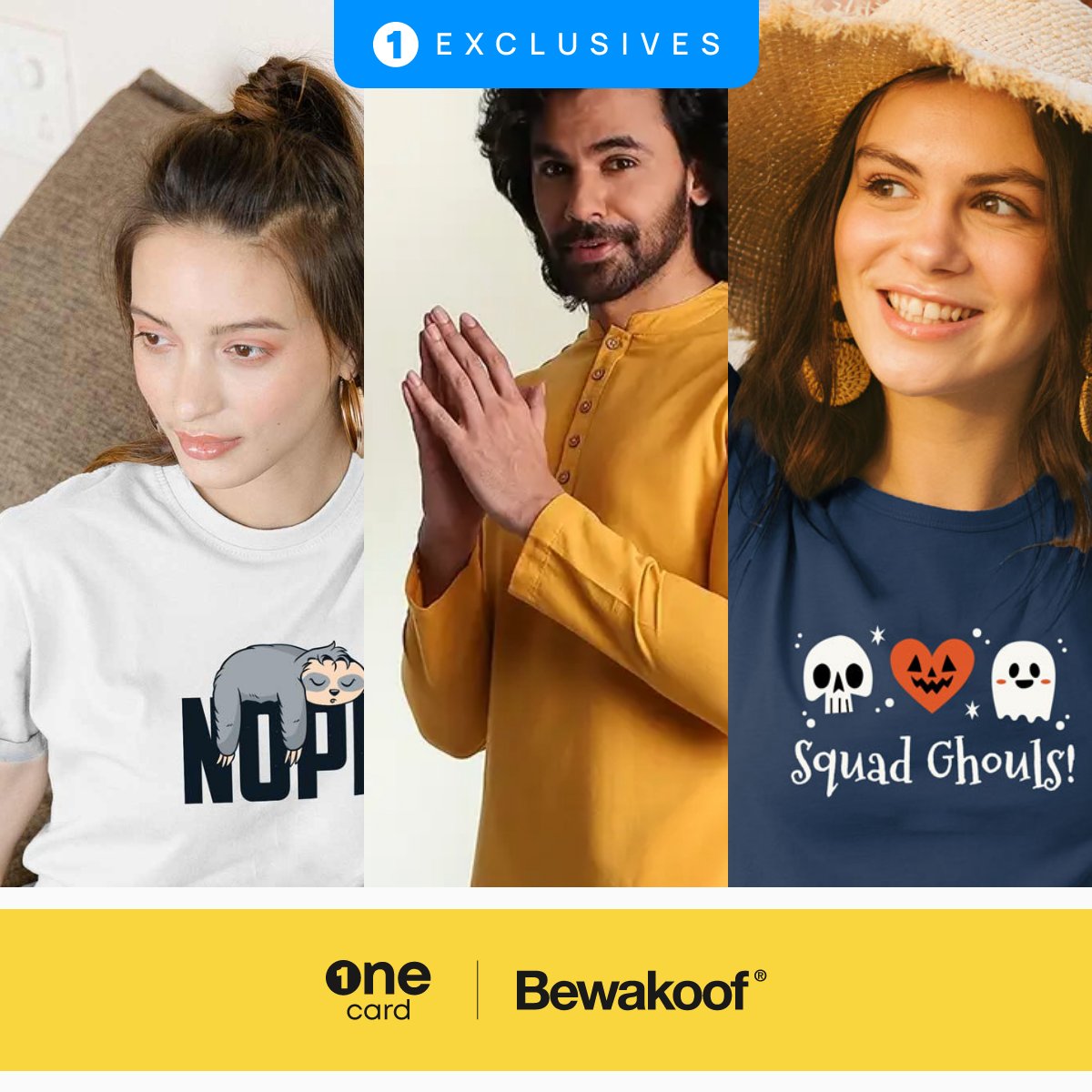 GetOneCardIN's tweet photo. Make your festive season sweeter than ever with the Festive Delights offer only on OneCard. Enjoy offers on brands like @bewakoof, @Grofers, @YatraOfficial & more! Check out the app for more details. #FestiveDelights #SweetFest #FlauntYourMetal #MobileFirstCreditCard #OneCard https://t.co/SZK6pyVaGS