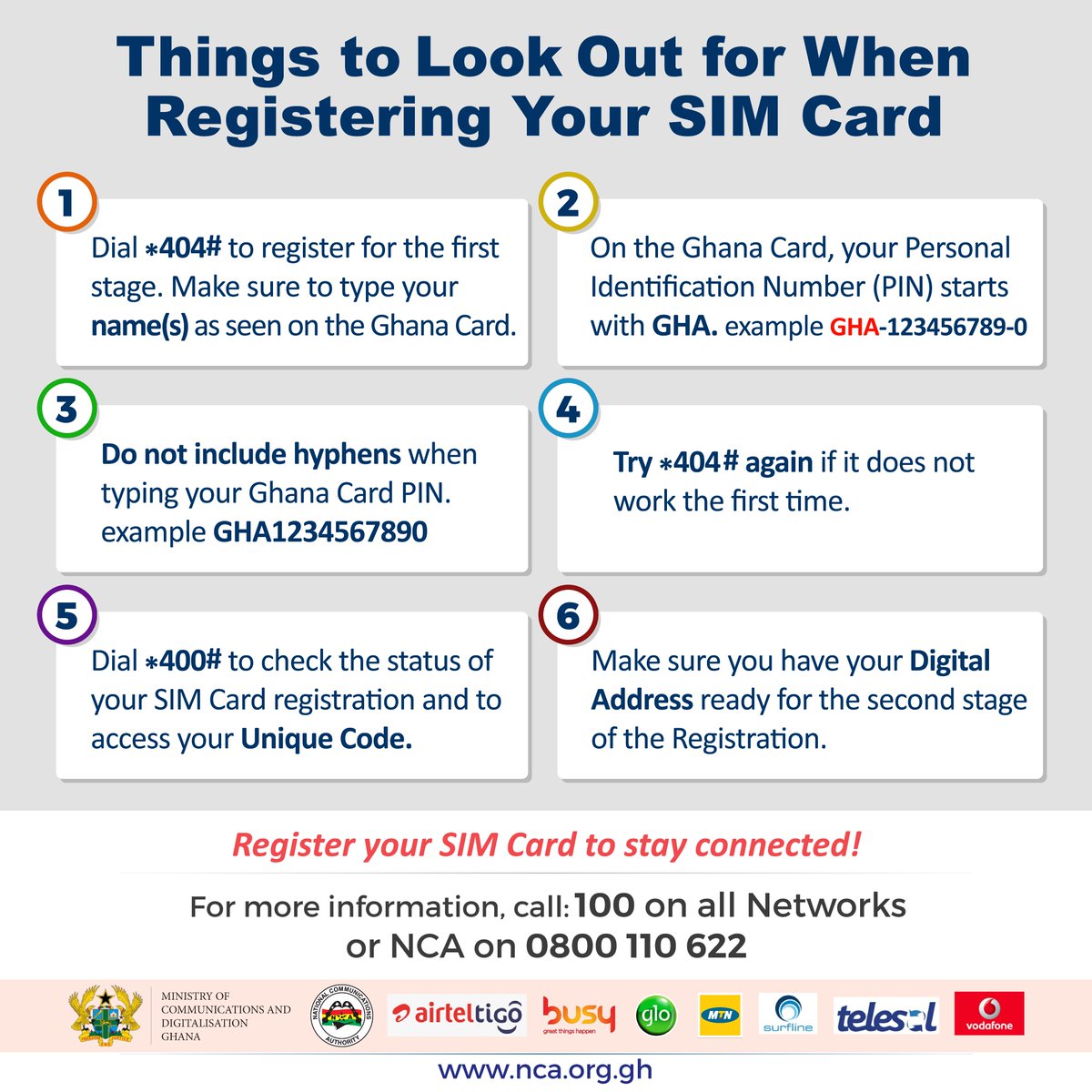 NCAGhana's tweet photo. Register Your SIM Card Today!! https://t.co/VvJamcnbos