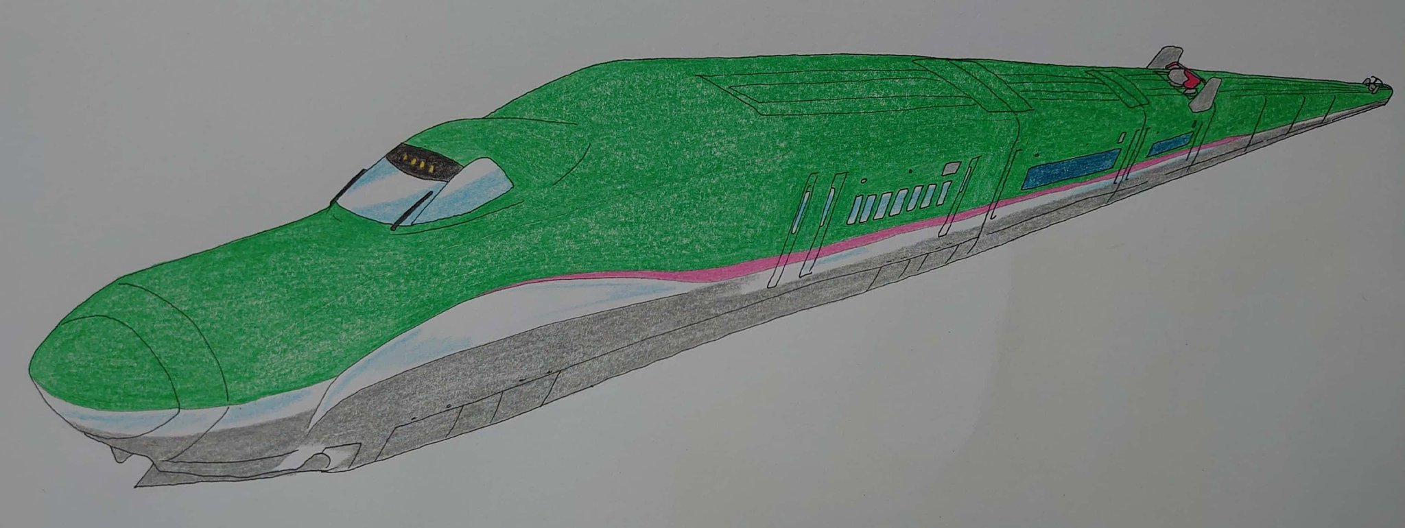 出町柳 彩都 アヤ リクエスト募集中 イラスト 東北新幹線 北海道新幹線 E5 H5 似た姿の姉妹形式 T Co Ngltewklpd Twitter