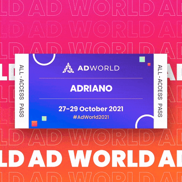 AdriaCorso's tweet photo. Just got my ticket for @AdWorldOfficial!  There is an absolute 🔥 lineup!  #AdWorld2021 https://t.co/eDqLVH9qit