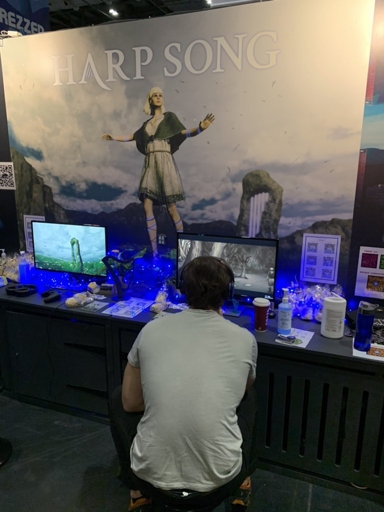 First play of the day!! Day 2, here we come 😁

Come play <a href="/harpsonggame/">Harp Song ☘️</a> in the #RezzedZone, just by the main entrance! Make sure to tag us when you head over… we’d love to see you all! 🎉🙌🏻

#indiedev #gamedev #gaming #indiegamedev #videogames #pcgaming #madewithunity