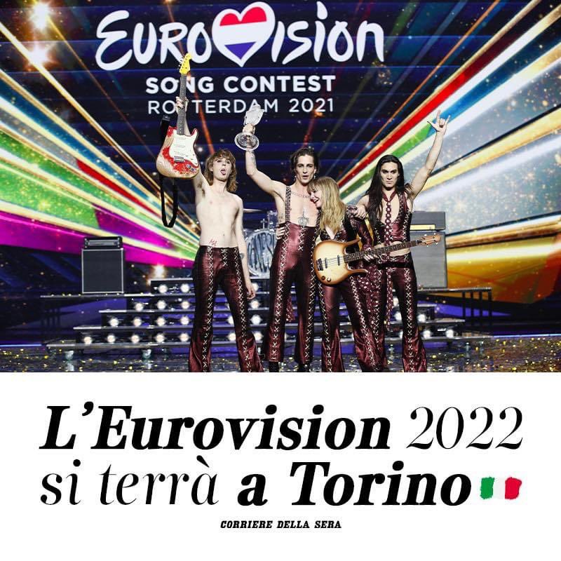 Scelta la città italiana che ospiterà l’Eurovision 2022: sarà Torino 🇮🇹
Dopo la vittoria schiacciante dei Måneskin nell’ultima edizione, l’anno prossimo tutti a fare il tifo per chi rappresenterà l’Italia, si gioca in casa!! #Eurovision2022