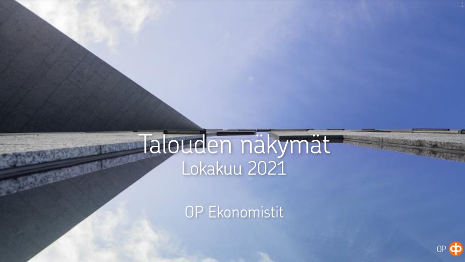 Tuoreesta Talouden näkymät-katsauksesta selviää miten syksy on käynnisynyt taloudessa ja miten energian kallistuminen näkyy taloudessa. op.fi/documents/2055…