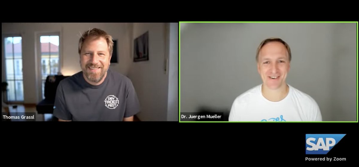 Great start to <a href="/SAPTechEd/">SAP TechEd</a> season with our developer advocates! Thanks to Thomas <a href="/grassl/">Thomas Grassl</a> and the entire team behind #Devtoberfest for setting up an amazing program for the coming 6 weeks! 🎮 📺 I strongly recommend tuning in:  developers.sap.com/devtoberfest.h…