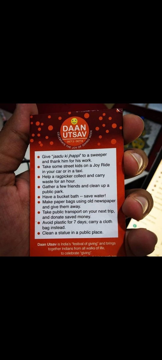 CrypptoGeek's tweet photo. It may be the last day of #DaanUtsav 2021 but there is no shortage of ideas to celebrate the day with a simple act of giving.

Use these joycards to see ways in which you can spread happiness and smiles in your own and others' lives.

#DaanUtsav #HappyDot #PyarKaUtsav https://t.co/h5khVav4qO
