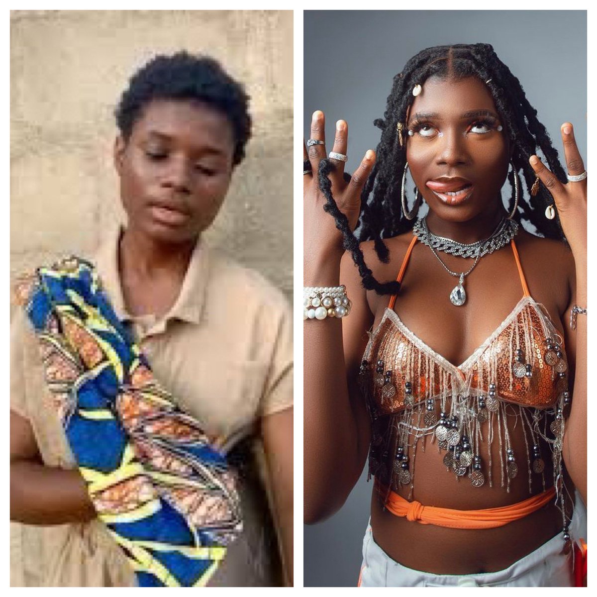 renoomokri's tweet photo. May God bless her and prosper her. I prefer her former look. Her talent is her voice. Her grass to grace story is her appeal. I hope those managing her don’t strip her of the innocence we saw just a month ago. That unspoilt, pure innocence is her ticket to the top!

#RenosNuggets https://t.co/ID47fCrWSz