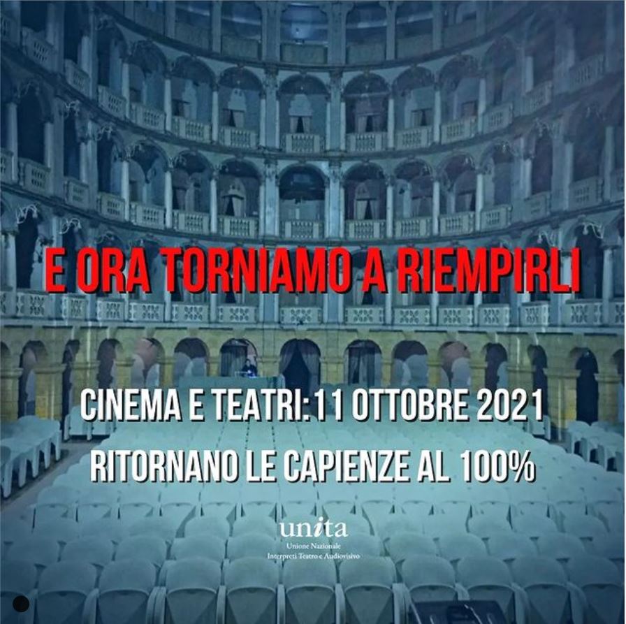 Torniamo, insieme, nei cinema e nei teatri! @ass_unita #associazioneunita #diverseinterpretazioniugualidiritti #teatro #cinema #unitisipuò