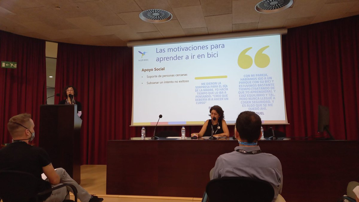 <a href="/anayaesther/">Esther Anaya Boig, PhD</a>, <a href="/bici_publica/">Bicicleta Pública</a>: "La formación ciclista en adultos genera un gran impacto en el bienestar de las personas, proporcionando autoestima e independencia. Los adultos que aprenden a ir en bici generan empoderamiento y resiliencia para superar otras barreras de su vida."