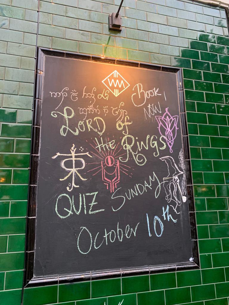 WindmillSE1's tweet photo. Don’t miss out on our Lord of the Rings Quiz this Sunday #pubquiz #waterloo https://t.co/yYk3ju2oWR