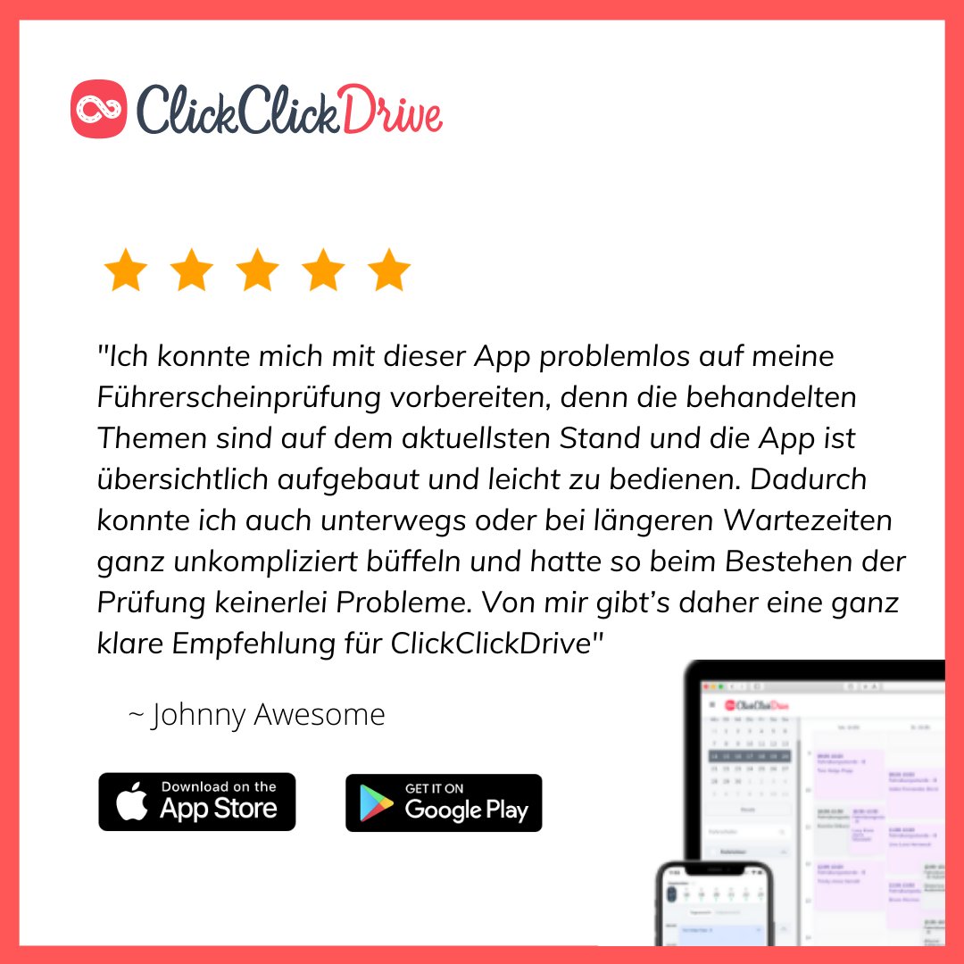 clickclickdriDE's tweet photo. Freut uns zu hören, dass unsere App, euch bei euren Theorie Prüfungen so behilflich ist.

#ccd #clickclickdrive #fahrschule #drivingschool #verwaltungssoftware #verwaltungsprogramm #theorie #praxis #fahrlehrer #fahrschullehrerin #germany #fuehrerschein #drivinglicense https://t.co/R7jQoqSTL8