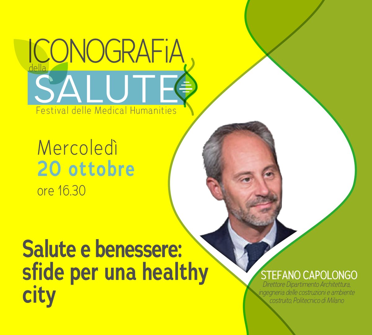 BiblioOspAL's tweet photo. 📌 Ci sarà anche STEFANO CAPOLONGO al Festival delle Medical Humanities e parlerà di 👉 [SALUTE E BENESSERE: SFIDE PER UNA HEALTHY CITY]

Il 20 ottobre alle ore 16.30 in diretta su
🌐Facebook
🌐YouTube

#passaparola #savethedate #IconografiadellaSalute #MedicalHumanities https://t.co/NsxVCPHslW