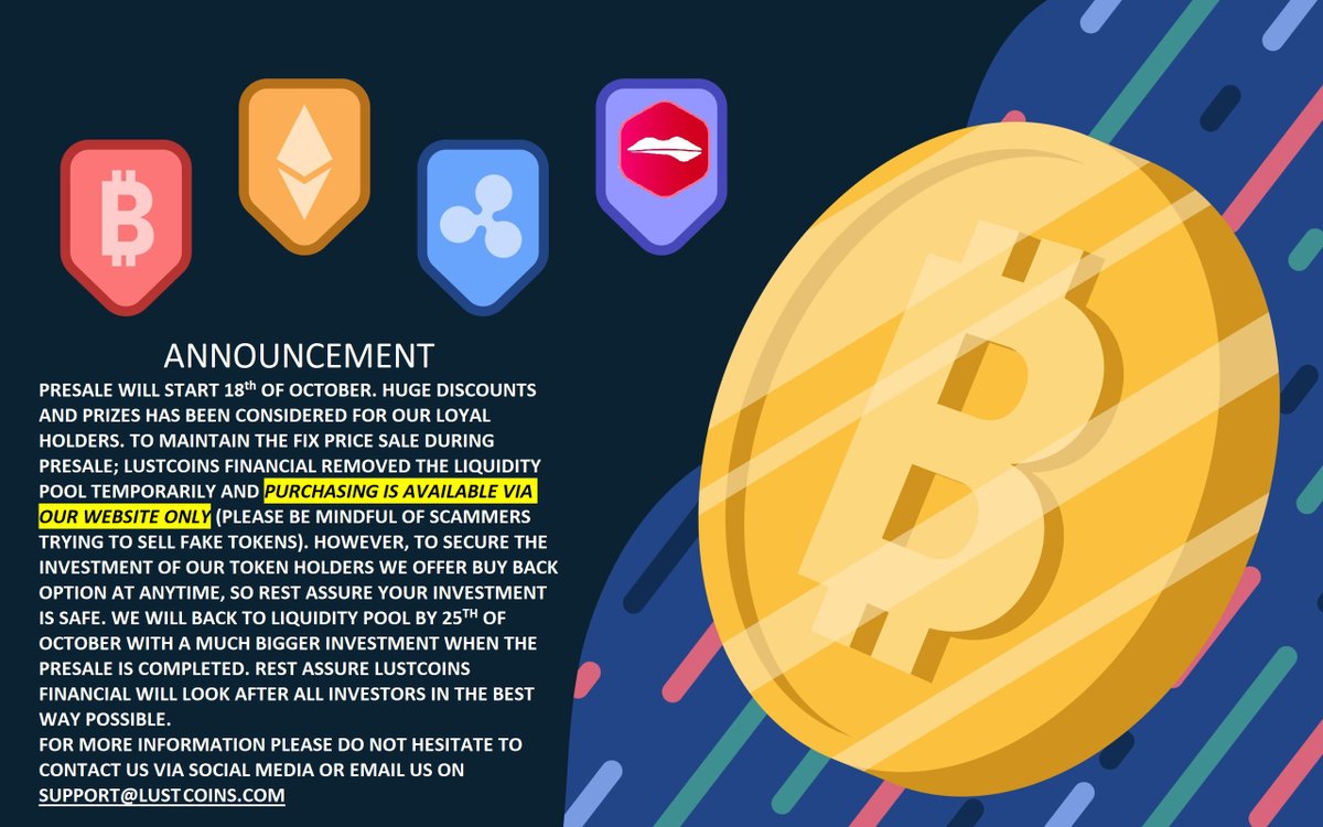 IMPORTANT ANNOUNCEMENT FROM #LUSTCOINS FINANCIAL