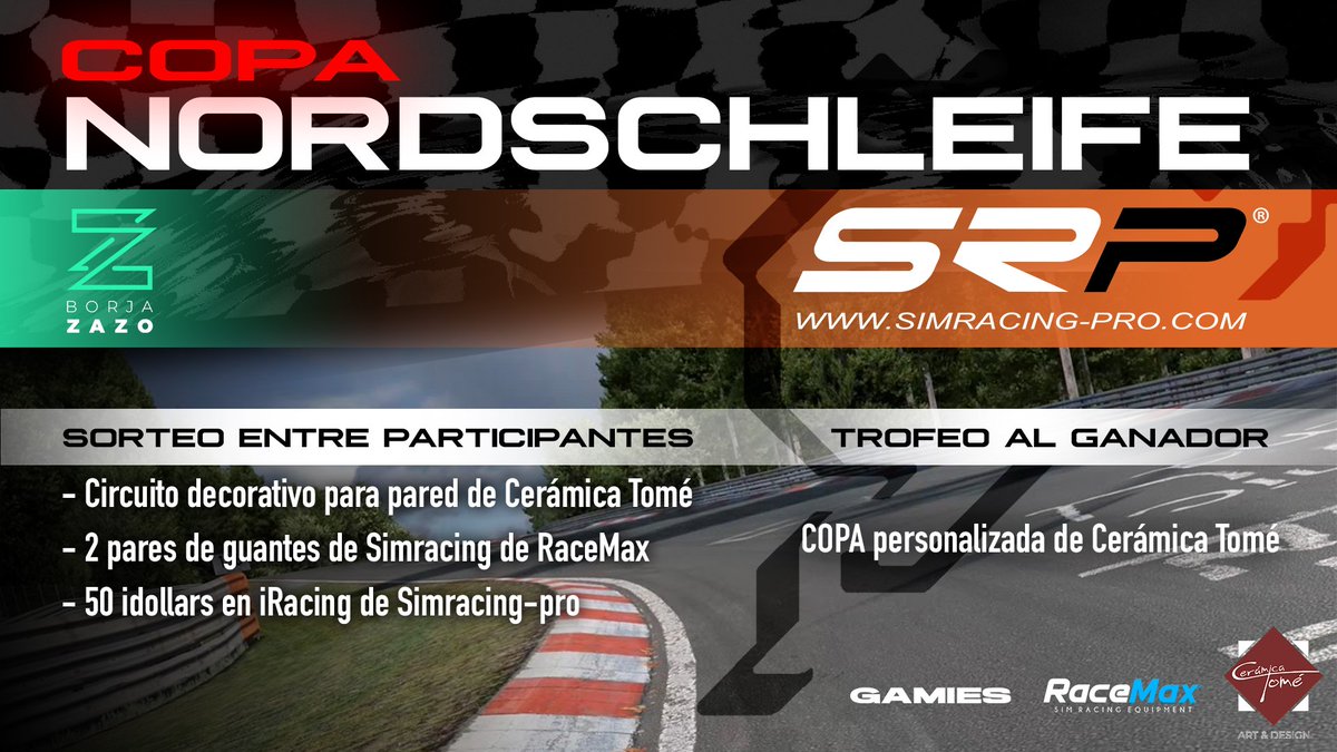 ¡OS PRESENTO el nuevo CAMPEONATO!

La 🏆COPA SRP Nordschleife🏆 con PREMIOS y SORTEOS

MX5 Cup -17 Octubre
Skip Barber - 31 Octubre
Ferrari GT3 EVO - 14 Noviembre
Porsche 992 Cup - 28 Noviembre

Info completa e inscripción aquí👉 forms.gle/JHh8UKmeLkB6SQ…