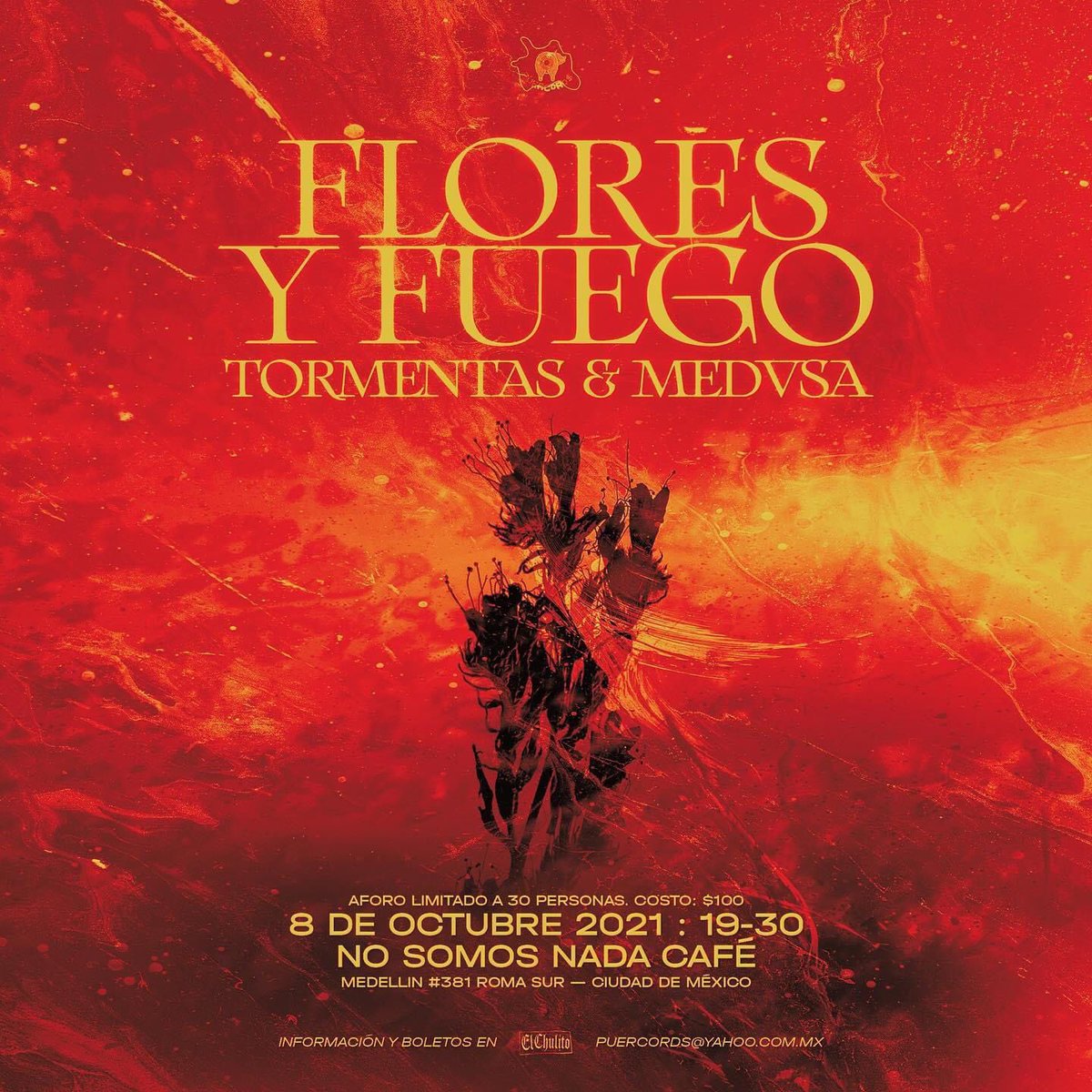 Hoy! Junto a medvusa y flores y fuego cáiganle!