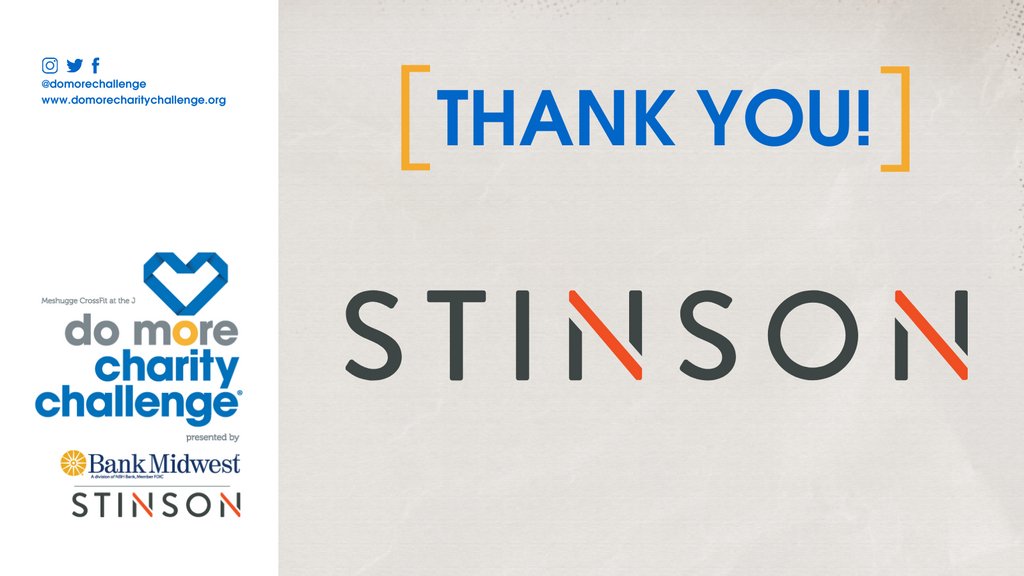domorechallenge's tweet photo. Thank you, Stinson, for your Presenting Sponsorship in support of the 2021 Do More Charity Challenge®! We could not have done it without you!

For more information about the event and all things Do More, please visit our website: https://t.co/TelYuGxcjt.⁠ https://t.co/rxK0PLNdJb