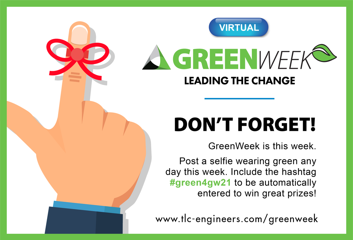 TLC_Engineering's tweet photo. Don't forget to show us your green this week and tune into today's program.  green #TLCGW2021 #LeadingtheChange #tlcgreenweek https://t.co/rilyztl9VM