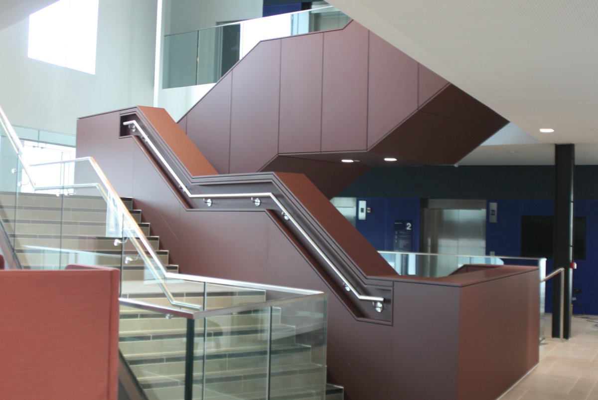 JDMContractsLtd's tweet photo. @LJMU Coppers Hill and buildings, just some updated pictures of Joinery we provided with a while ago.
-Walls Cladding
-Staircase Cladding.
-All Doors.

Enjoy your new facilities.
Well done team! 

#education #sports #liverpool https://t.co/5UsLGUgLaU