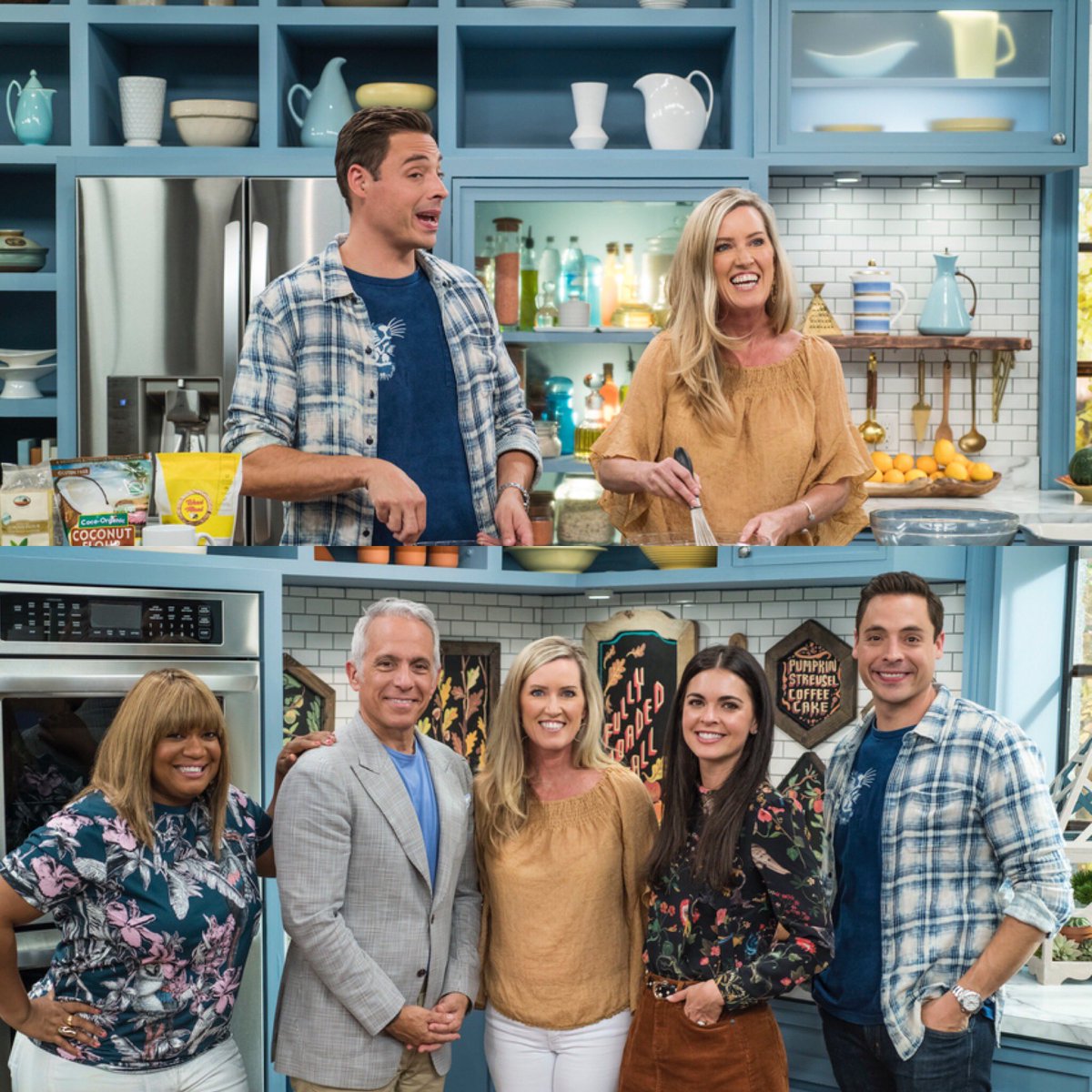 Join me in the morning on The Kitchen! Gluten free Pumpkin Streusel Coffeecake is on the menu! #SaturdayMorning #FoodNetwork #glutenfree