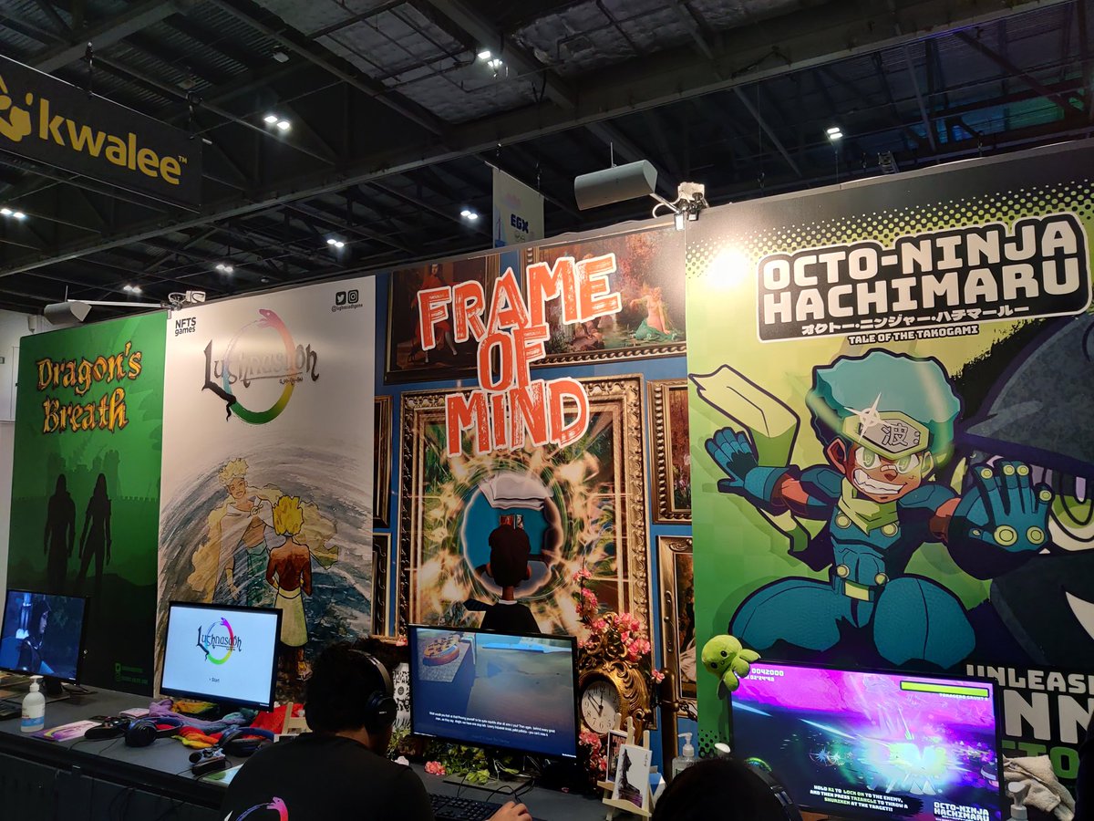 Toadsanime's tweet photo. NFTS Games booth* (@NFTS_Games)

Pretty much everything here is worth checking out - personal highlights are Frame of Mind, Octo-Ninja Hachimaru (@OctoNinjaGame), Pest Whisperer (@PestWhisperer) and Hook Up: The Game (@HookUpTheGame) #EGX2021

(*the school, not *those* NFTs) https://t.co/WEwUXgY0iq
