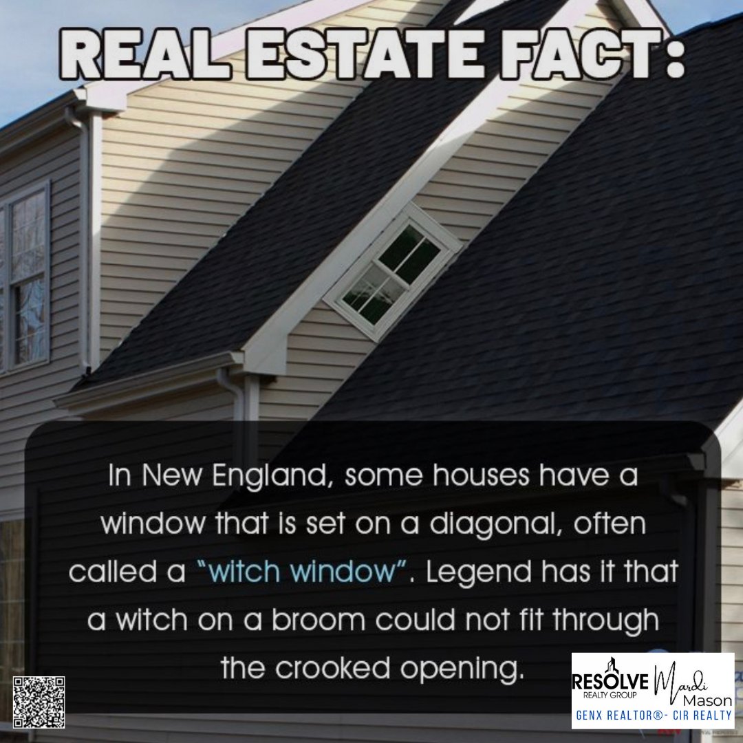 mardisellsyyc's tweet image. A fitting Real Estate fact for the month.
Now I will be looking for witch windows to see if it is just a New England thing.
Anyone seen these in your area?

Inquiring minds want to know 🤔

#witchwindow #realestatefact #resolverealtygroup #mmasonrealty #genxrealtor