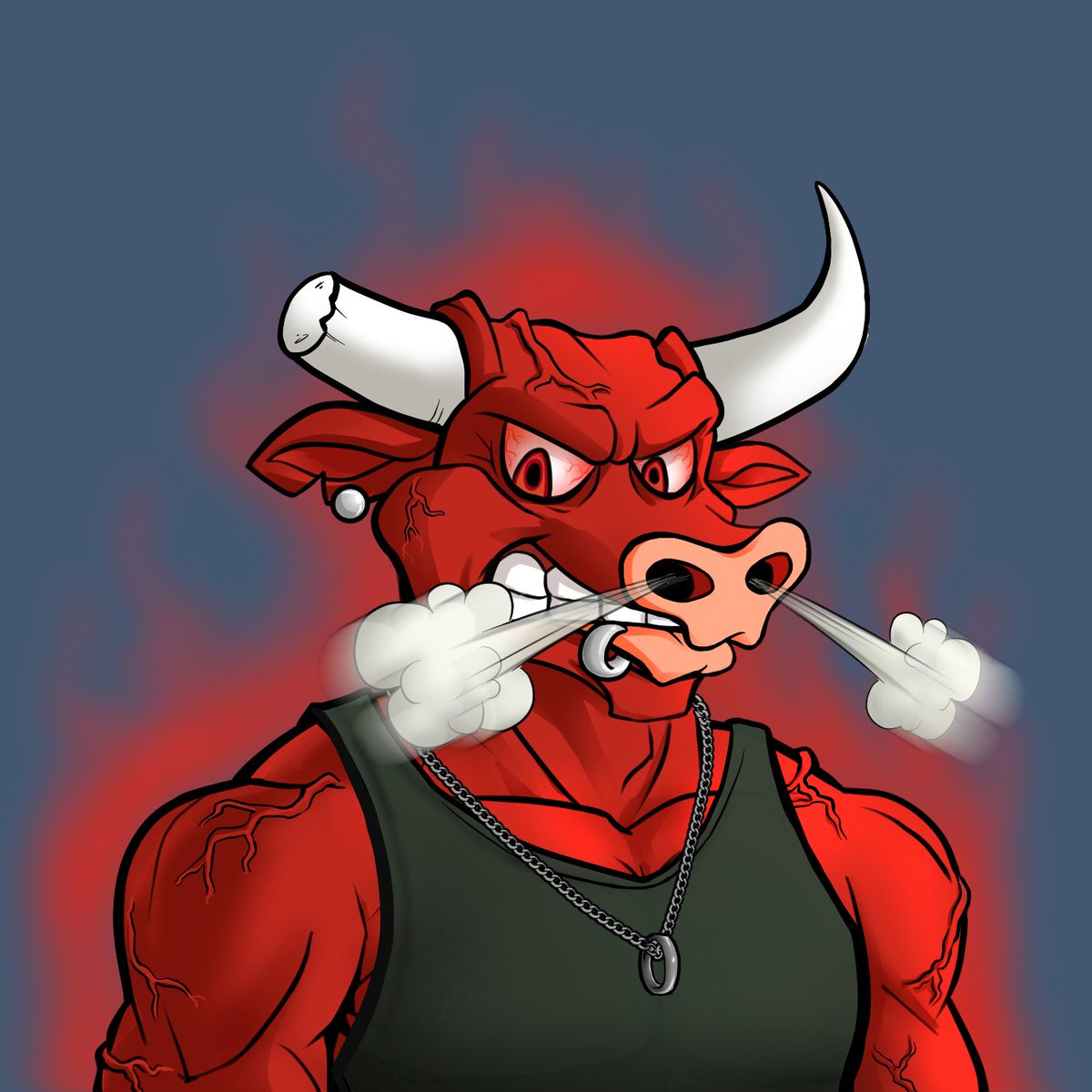 1/2

Some muscles flex for this Angry Bull here! Sneak peek #4 💪

Plus another Weekend Giveaway! Giving away 3!❤️

Here's how:
1) Follow, Like &amp; RT
2) Tag your friends 
3) Comment on what makes you feel Bullish about our project
4) Join our Discord server discord.gg/xNBmN5qbXp