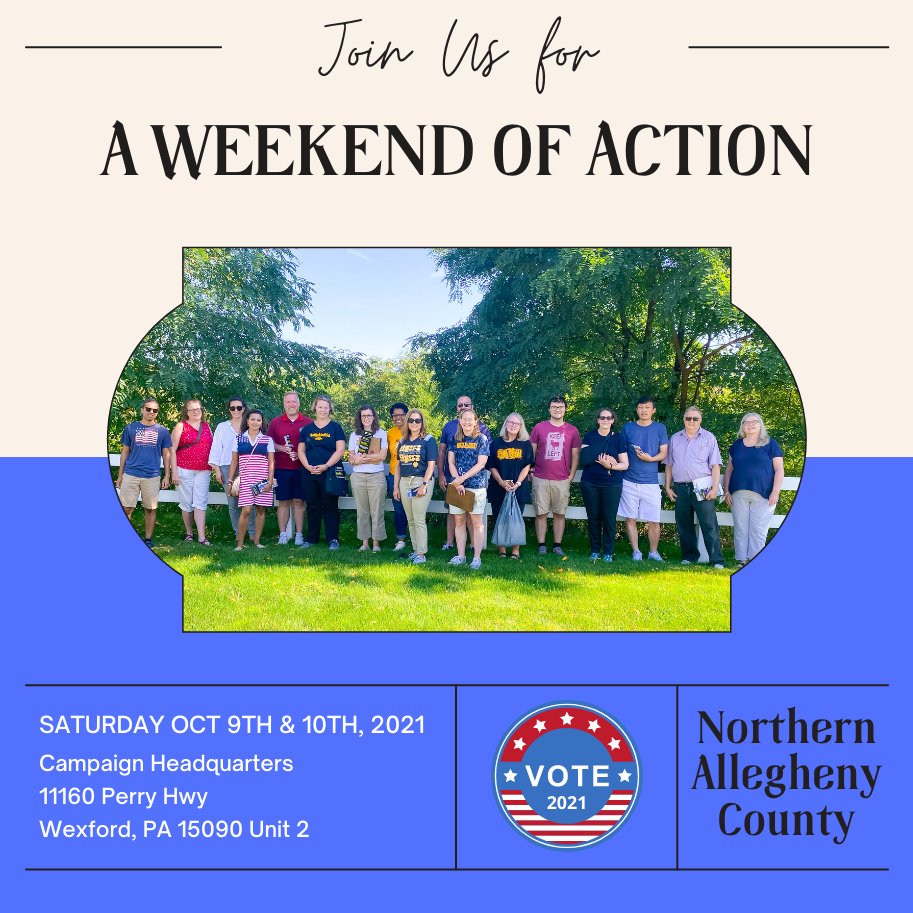 future_franklin's tweet photo. This is the big weekend! Join us and other local campaigns as we work to #FlipTheNorth and elect Democrats across Northern Allegheny County. 

Sign up today!  https://t.co/c2mvurKUZO https://t.co/xXcBNTWgLi