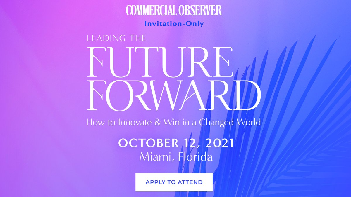 commobserver's tweet photo. Our Future Forward 2021 Leadership Summit is happening Oct. 12 in Miami! This invite-only event features over 75 industry executives for a full day of idea sharing, deal-making opportunities, and exclusive networking sessions. #COFutureForward
Apply now: https://t.co/UqDfuihXYU https://t.co/etcYFfV7KU