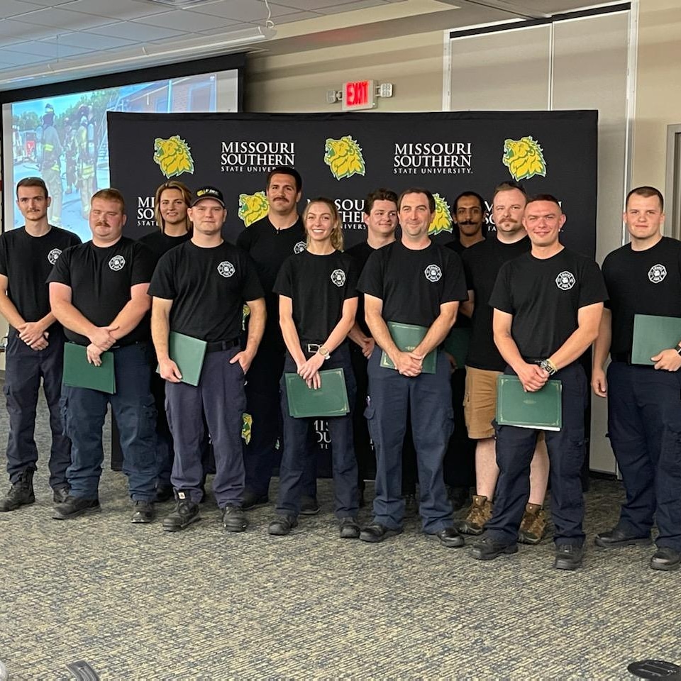 MSSUEMS's tweet photo. Congratulations to the inaugural class of MSSU EMS/Fire - Firefighter Apprentice Certificate.  New applications begin Oct. 18th, Join the Lion Fire Pride! 🦁🚒 https://t.co/PZnUmDhMGe