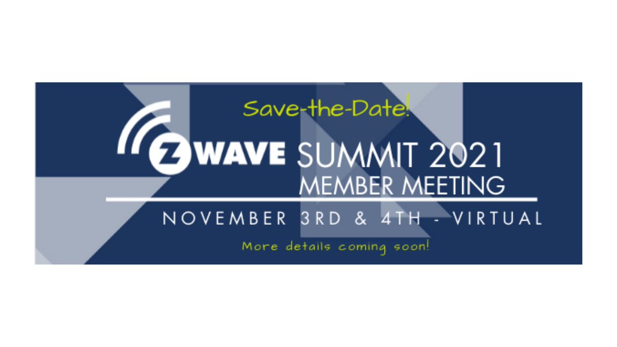 ZWave_Alliance's tweet photo. Consisting of two half day sessions with live business and marketing sessions, the #ZWaveSummit is a great opportunity for members to engage, learn, and network with fellow members. Get the details about this year's event in our recent member newsletter: https://t.co/IY7hPLGyQS https://t.co/msWFF0Jbwy