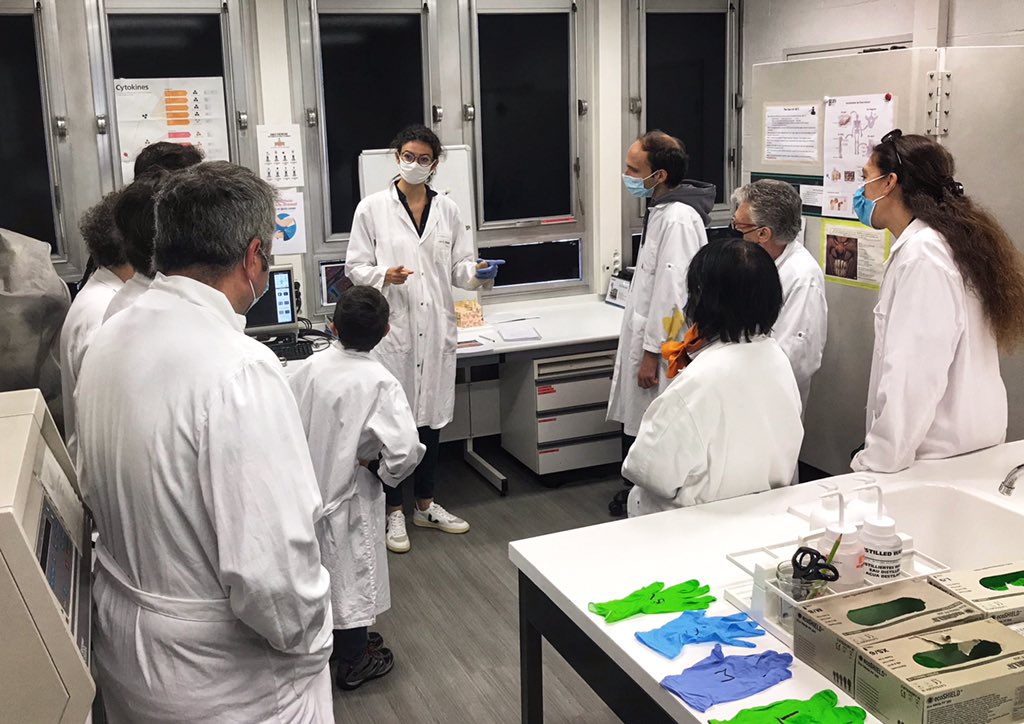 CNRS_Villejuif's tweet photo. #CNRSinsolite 🧑🔬 Nouvelle #visiteinsolite au #B3OA ! Les participant•es ont découvert la composition et la structure des os, la manière dont ils se reconstruisent en permanence, et ont même pu réaliser leurs propres colorations d’os 🦴
@Univ_Paris @CNRS @Inserm @INSIS_CNRS https://t.co/Mxhf3SZ41Z