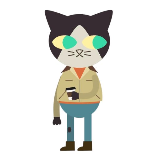 cat_otd's tweet photo. Today’s cat character of the day is Danny from Night in the Woods! https://t.co/LSlDLwDEjM